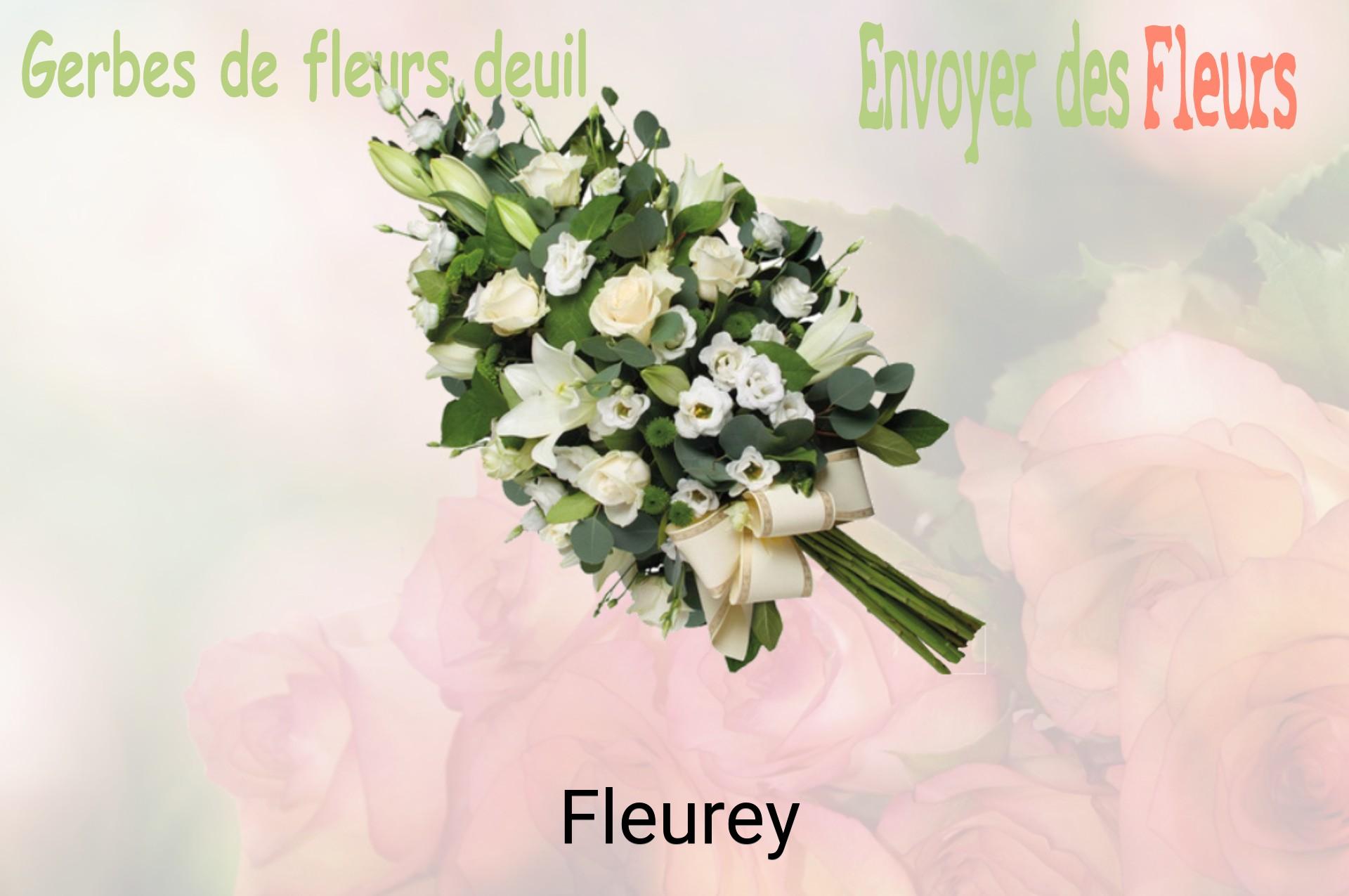 Gerbe de fleurs de deuil livrée à Fleurey